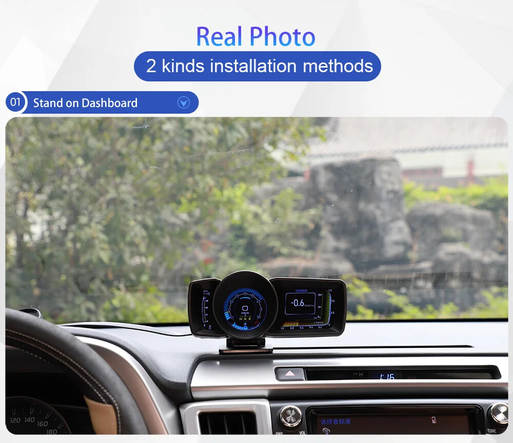 Auto Scanner Car Meter Intake Air & Water Temp. Trip Computer GPS Speedometer