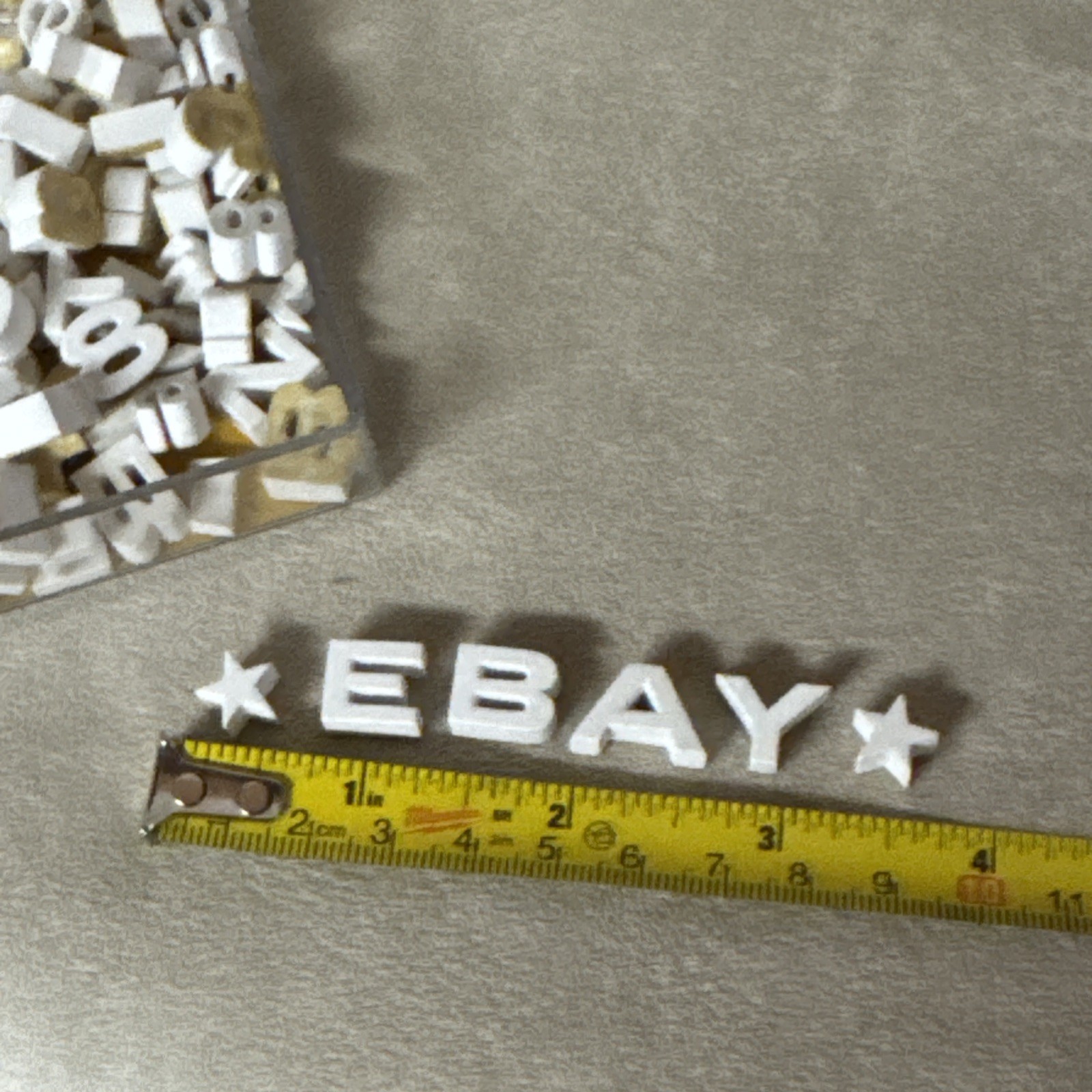 Vintage 1960s Hernard 3-D Title Letters Original Lower Upper Case White