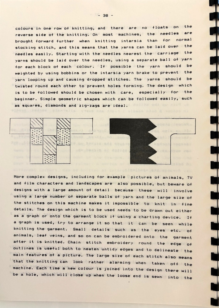 Machine Knitting Instruction Book - Chunky Knitting (1985)