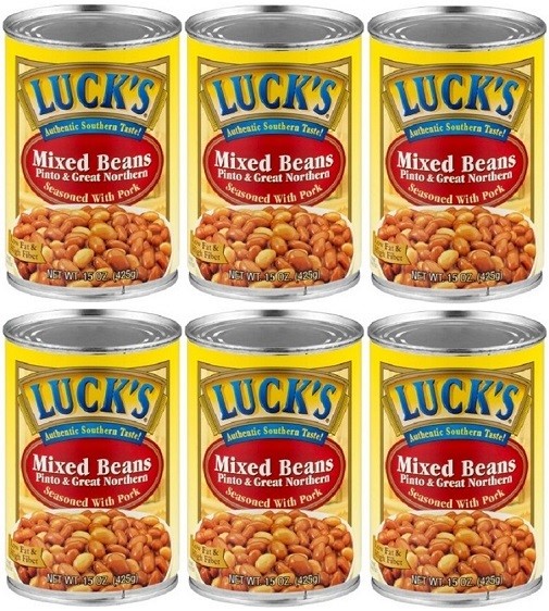 Luck's Mixed Beans Pinto & Great Northern 6 Can Pack