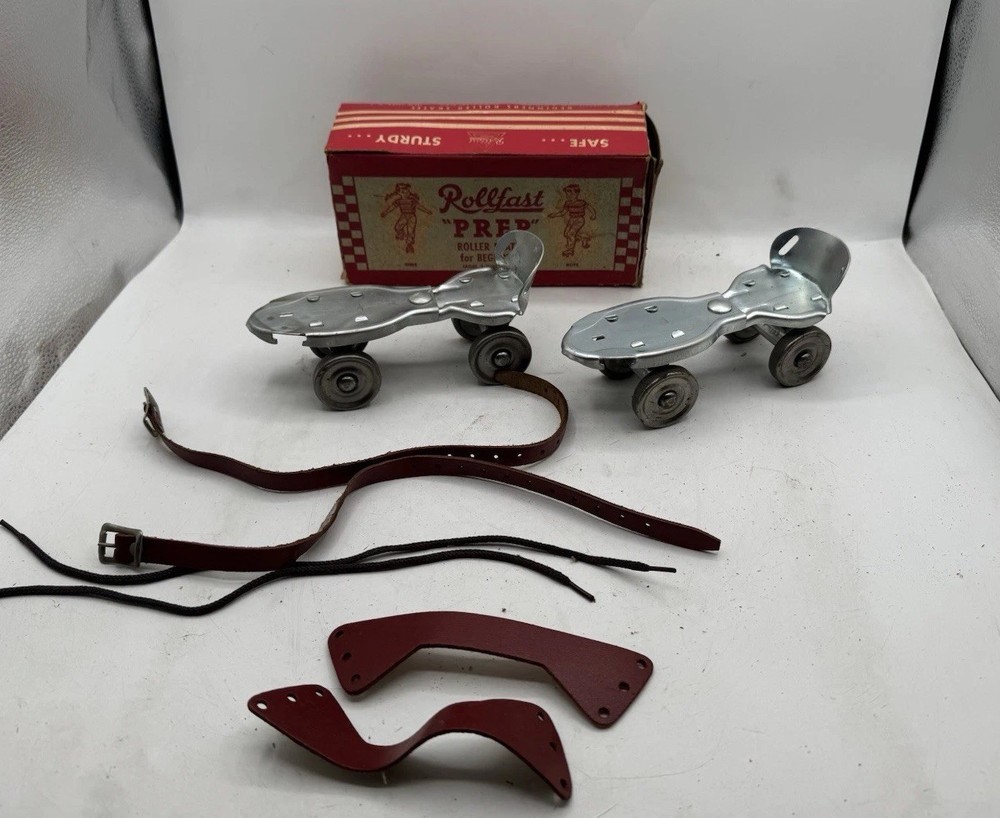 Vintage Rollfast PREP Roller Skates for Beginners w/ Box Ages 2-5 Adjustable