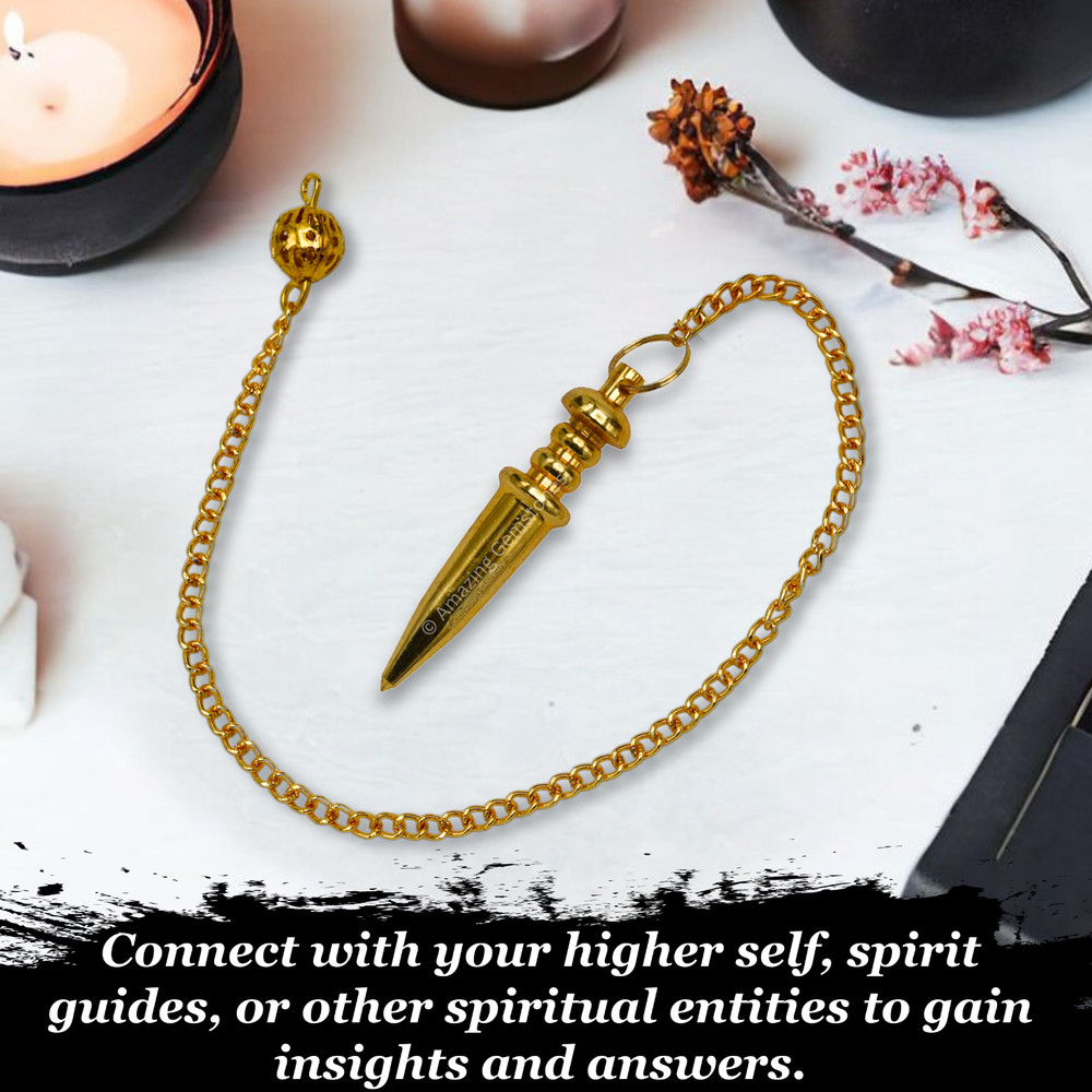 Gold Bullet Steel Copper Pendulum for Divination