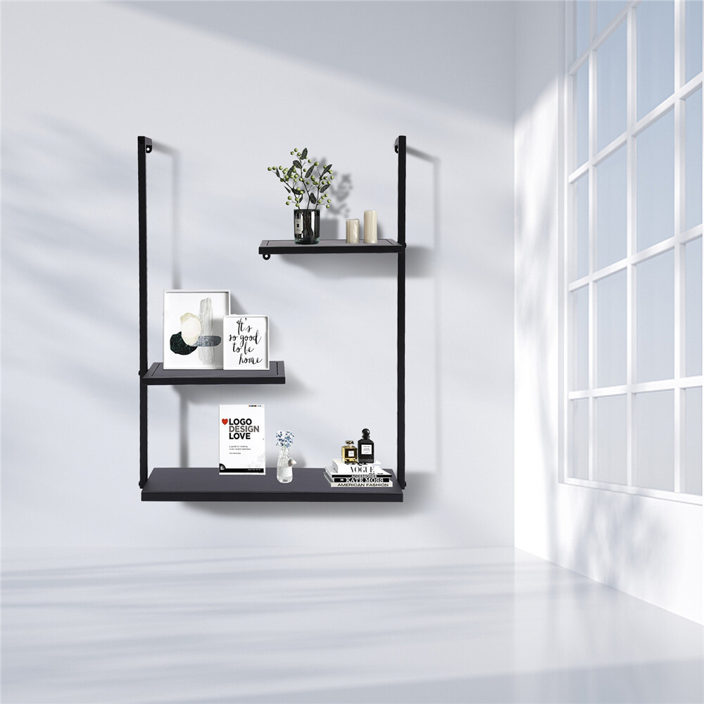 3-Layer Wall Hanging Storage Rack - Elegant Shelf for Home Organization