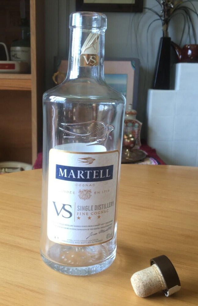 EMPTY MARTELL COGNAC 35CL BOTTLE
