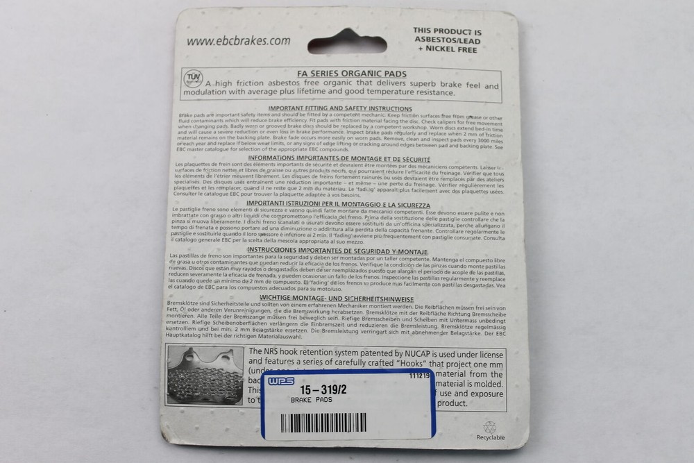 EBC Brake Pads FA319/2