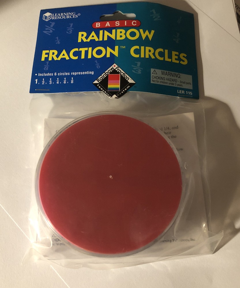 ~new In Package~Learning Resources - Basic Rainbow Fraction Circles LER 115