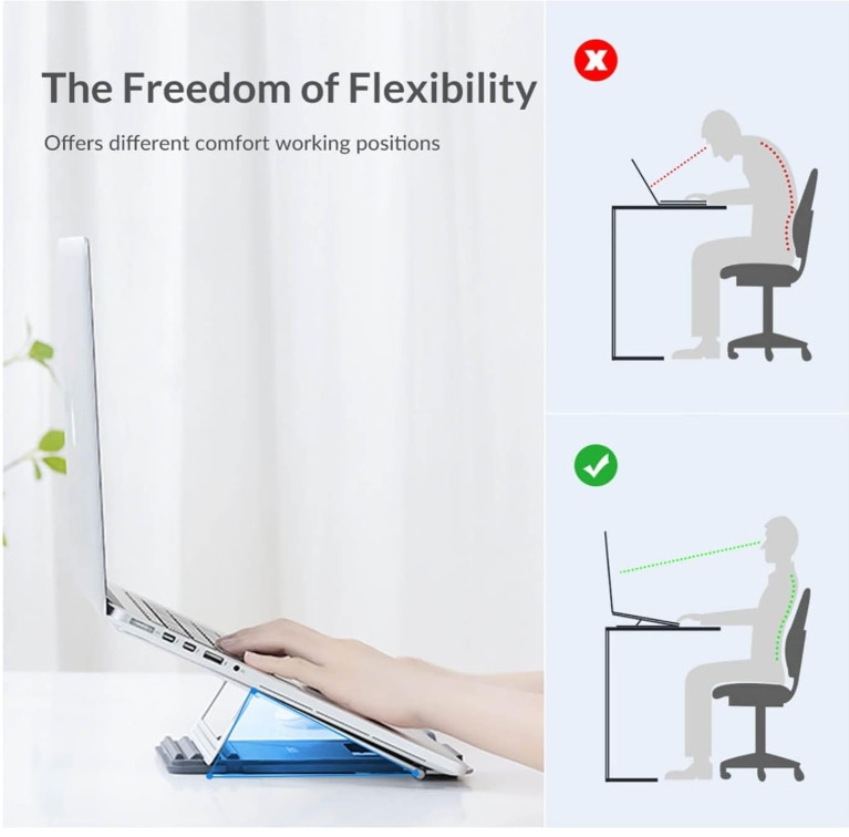 Laptop Stand Adjustable Computer Stand for Desk Ergonomic Aluminum Holder up 17"