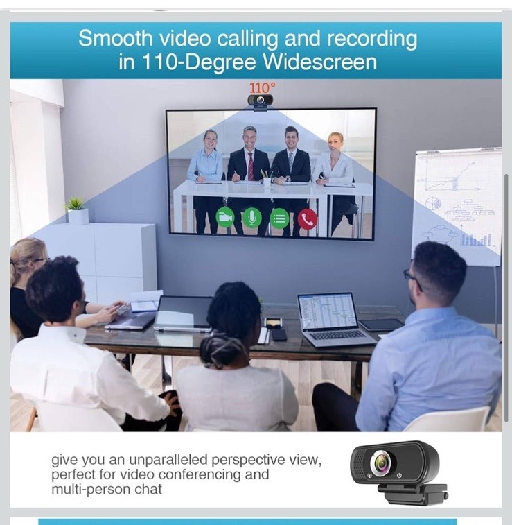 1080P Webcam,Live Streaming Web Camera with Stereo Microphone, Desktop or Lap...