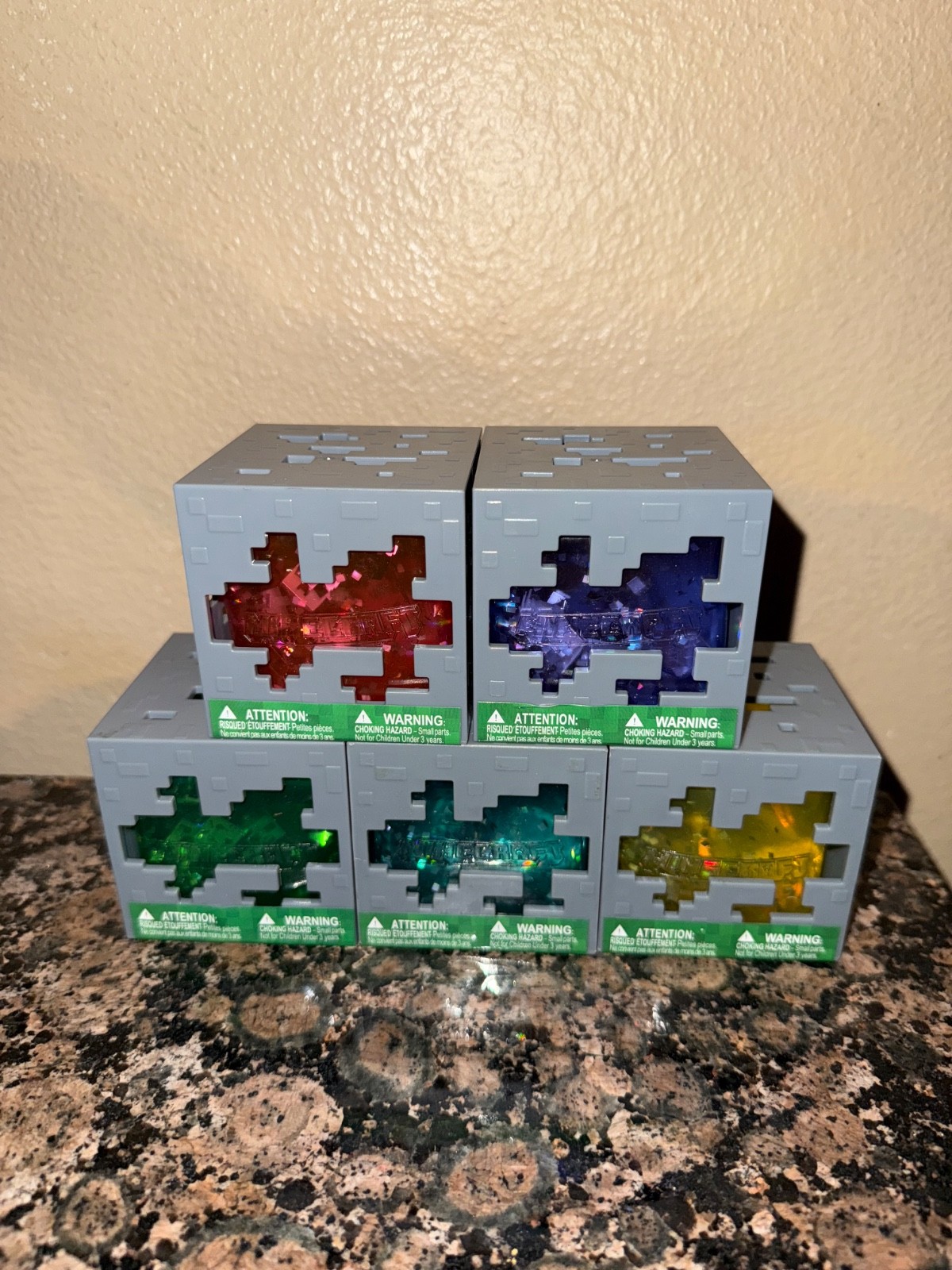 MINECRAFT JELLY CUBES - Viral Squishy IN HAND NEW + RARE - Complete Set [5]🧨 ✅
