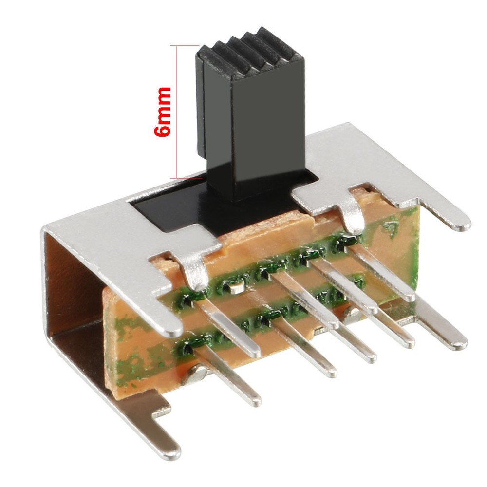 20pcs 7mm Vertical Slide Switch Spdt 1P2T 3 Terminals Locking