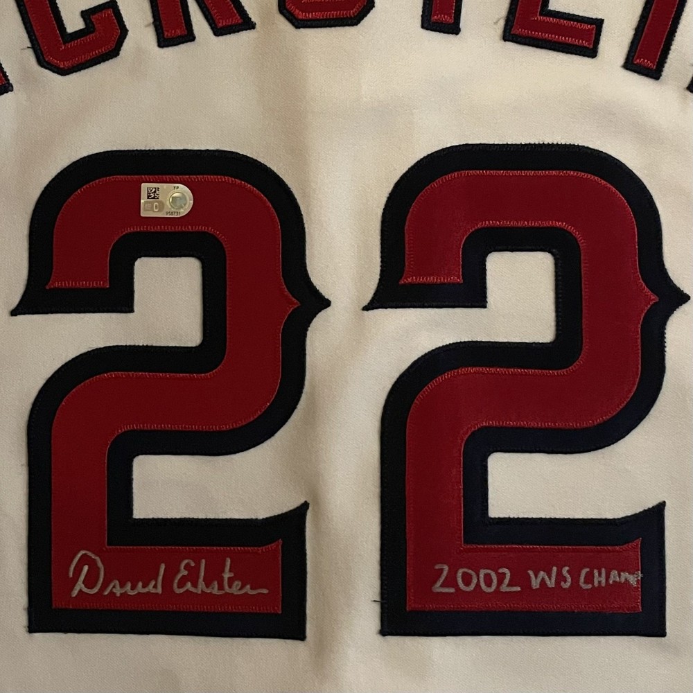 David Eckstein Signed Rawlings Anaheim Angels Authentic Jersey MLB COA 2002 WS