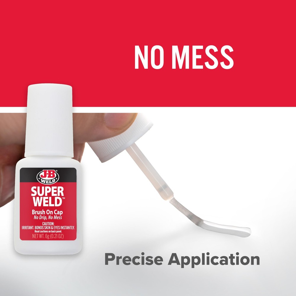 Clear Superglue 6g Brush-On Cap, 2 Pack,