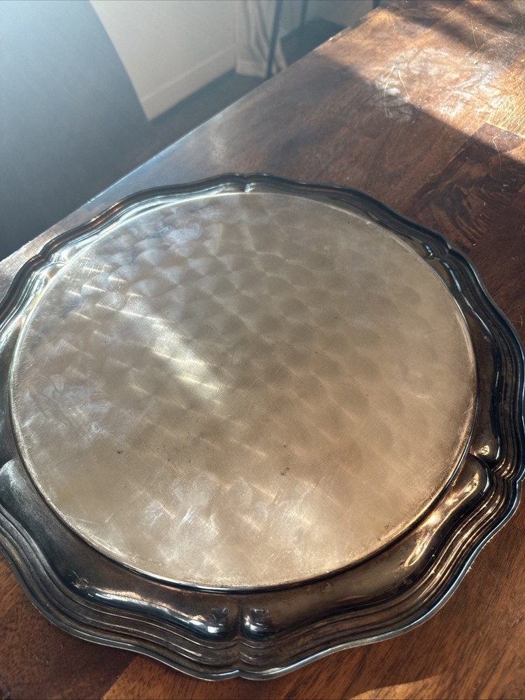14” Floreat Alpaca German Silver Tray