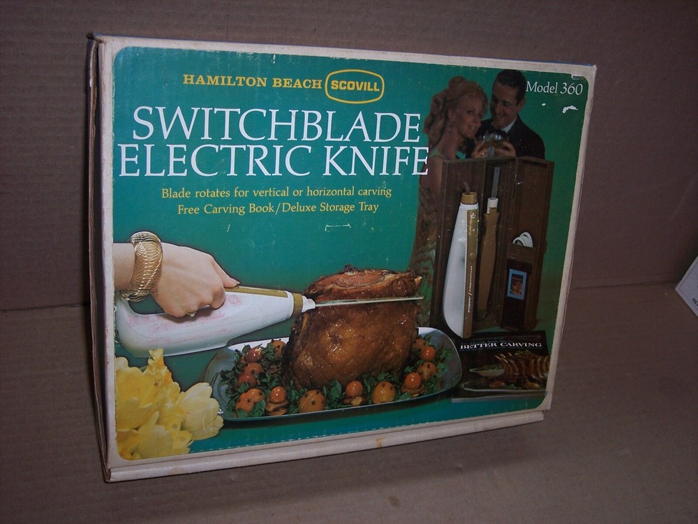 vintage Hamilton Beach switchblade electric Kitchen knife wall mount kit *nice*