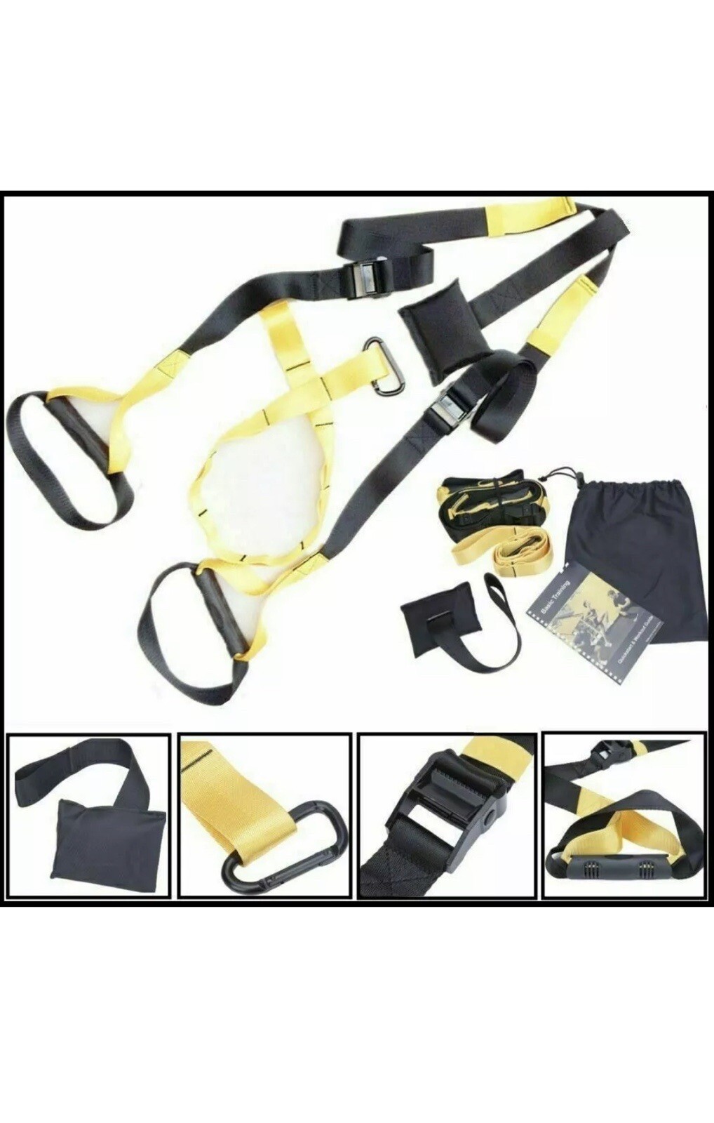 (P3) Pro suspension straps, bodyweight training straps, indoor/outdoor training