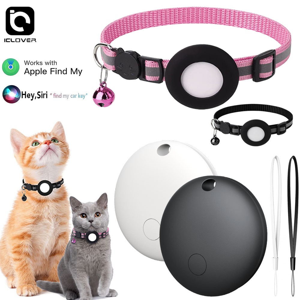 Cat Dog Collar AirTag Smart Pet Key Tracker Finder Locator Anti-Lost GPS Device