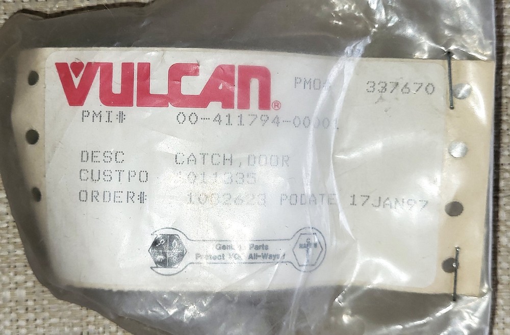 Vulcan Hart 00-411794-00001 OEM Door Catch