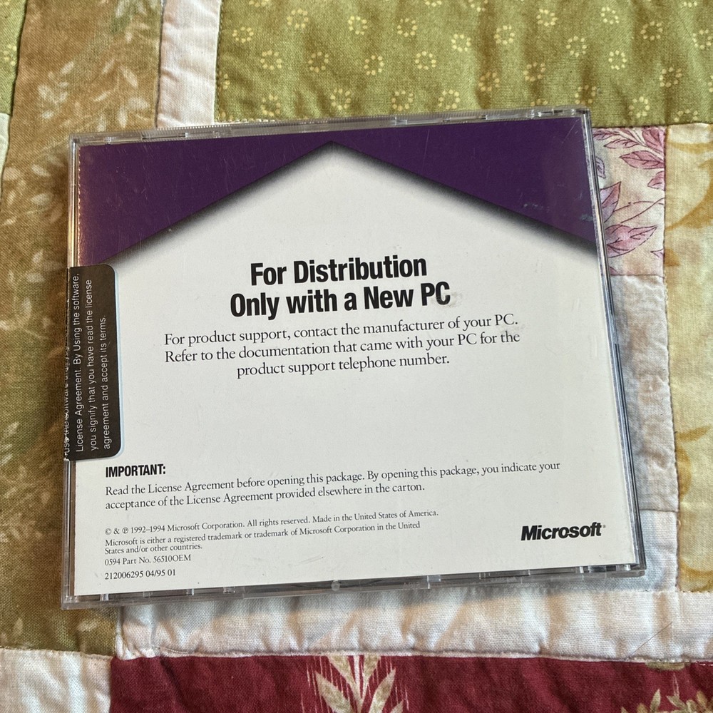 Microsoft Musical Instruments Original CD Case 1992