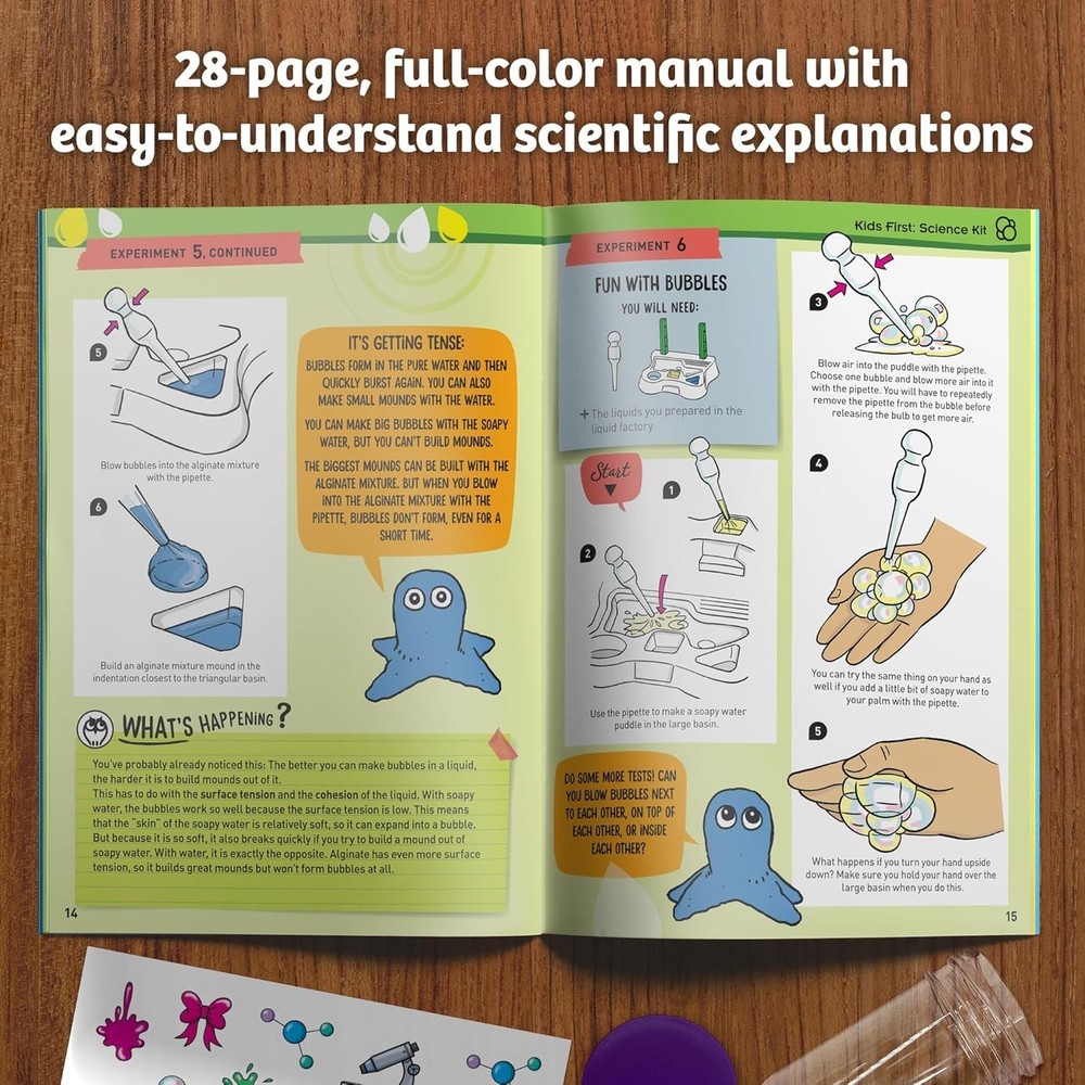 Kids First Science Kit – Safe STEM Lab with 20+ Tools & 12 Engaging Experiments