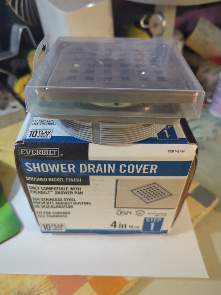Everbilt Shower Drain Cover Brushed Nickel Finish