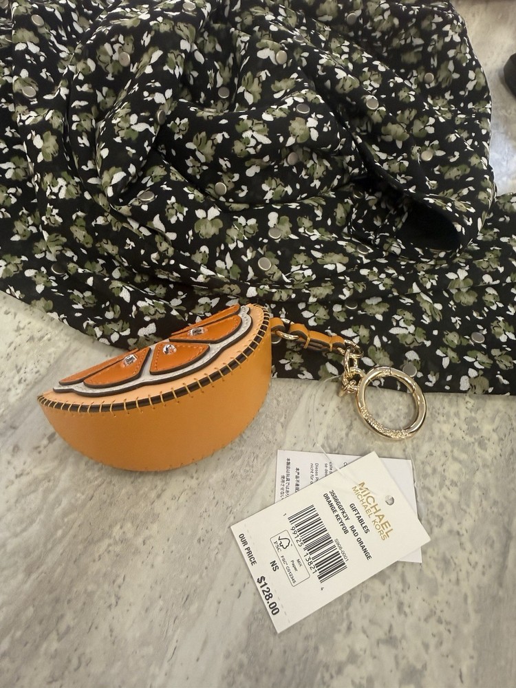 MICHAEL KORS Orange Bag Charm