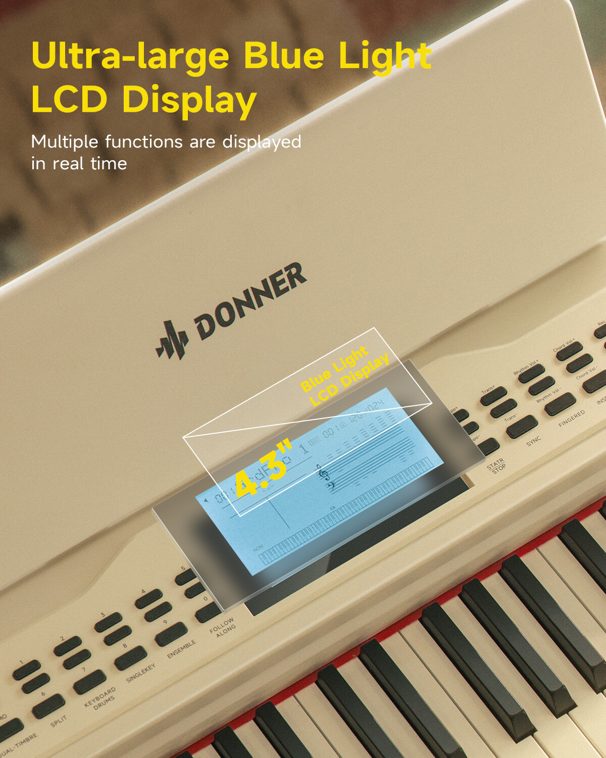 🎹 Donner DDP-95 Digital Piano With Stand Triple Pedal 88 Weighted Key 610 Tones