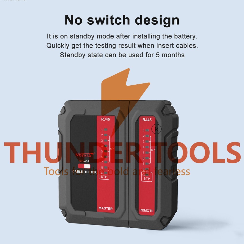 Thunder Tools NOYAFA NF-466 Network Cable Tester POE Wire Checker Launcher
