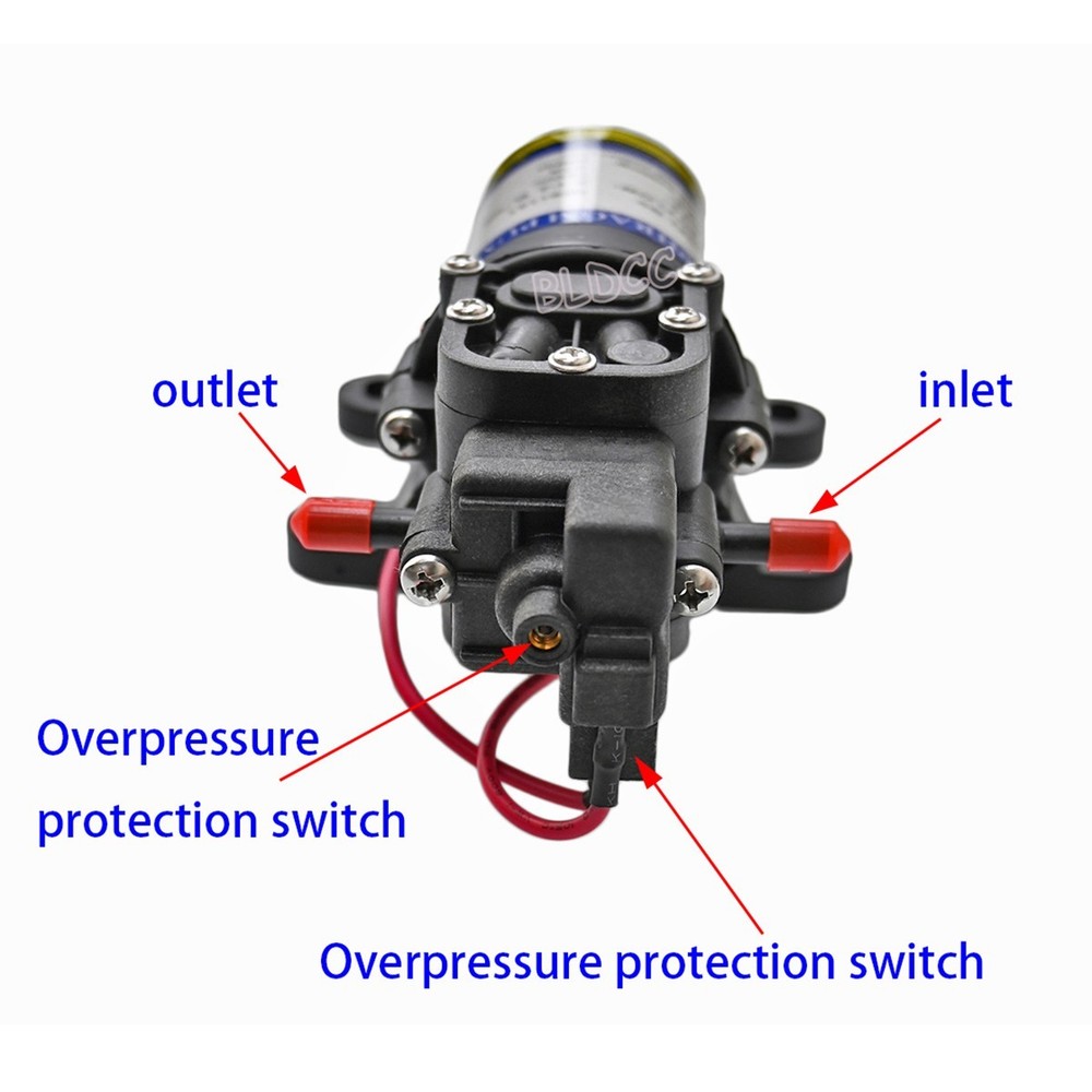 4X Micro Diaphragm Booster Pump DC 12V 60PSI Misting Water Pump Automatic Switch