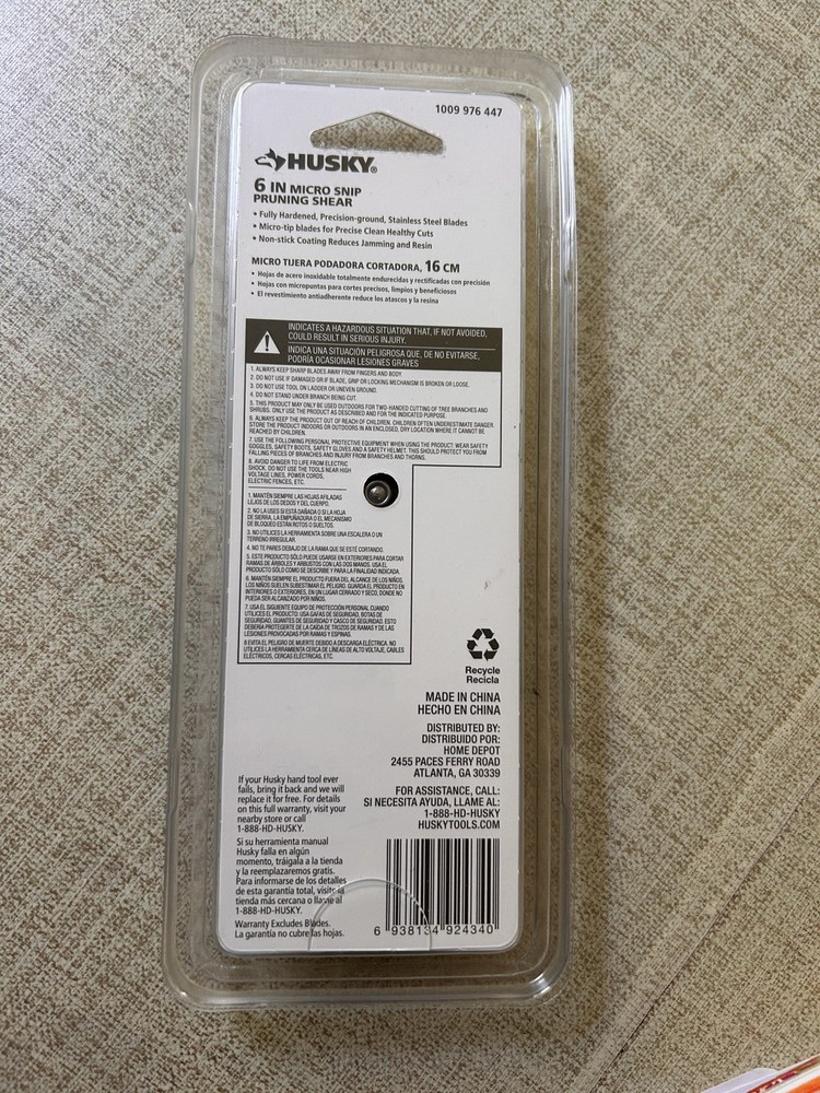 Husky 6 Inch Micro Snip Snear