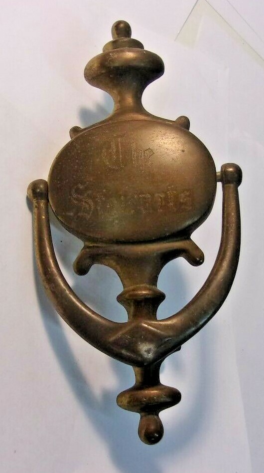 Solid Brass Door Knocker THINGS REMEMBERED Spain "The Stewarts" REDUCED