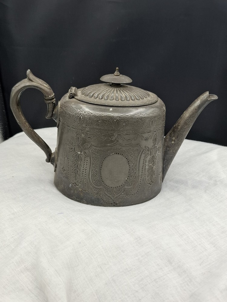 Antique Silver Plated Britannia Metal Teapot