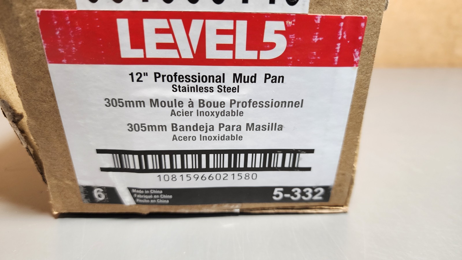 Level5 5-332 12" Stainless Steel Professional Mud Pan (Qty 6)