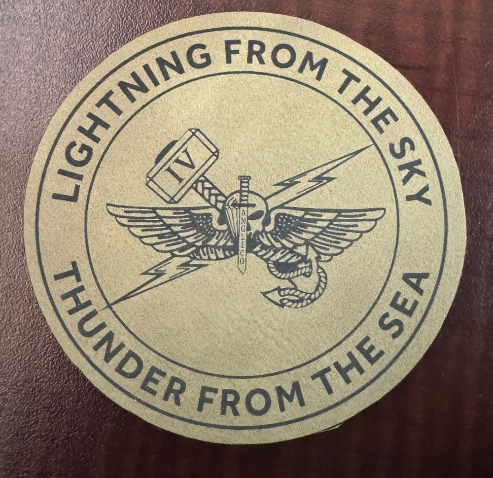 4th ANGLICO Patch Leather - Plus 3 Stickers - Combo - 3 Inch - #2