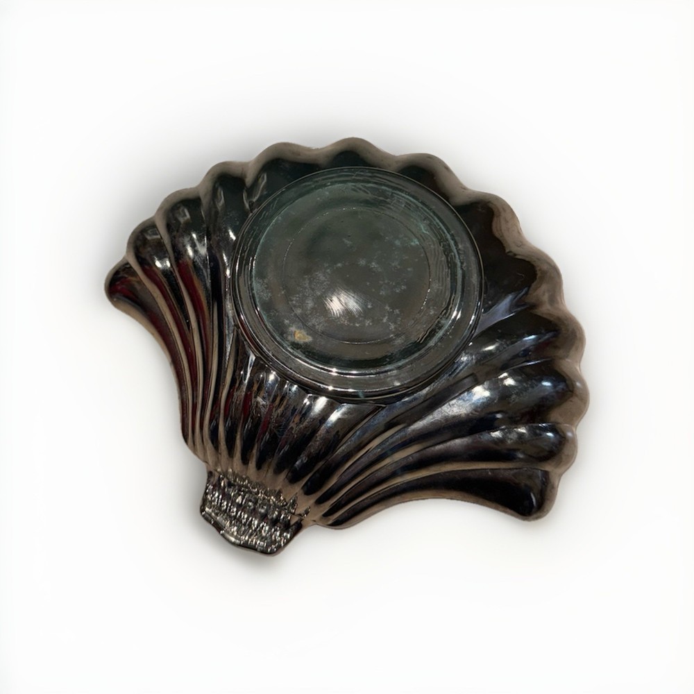 Art Deco 7" Silverplate Clam Shell Dish