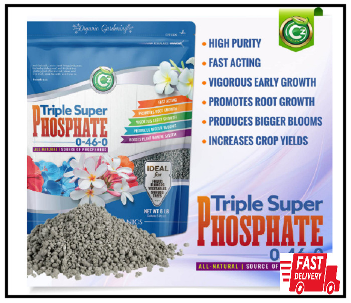 Triple Super Phosphate Fertilizer 0-46-0 | Phosphorus Fertilizer For Gardens...