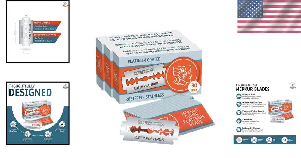 SUPER Double Edge Razor Blades, 30 Count