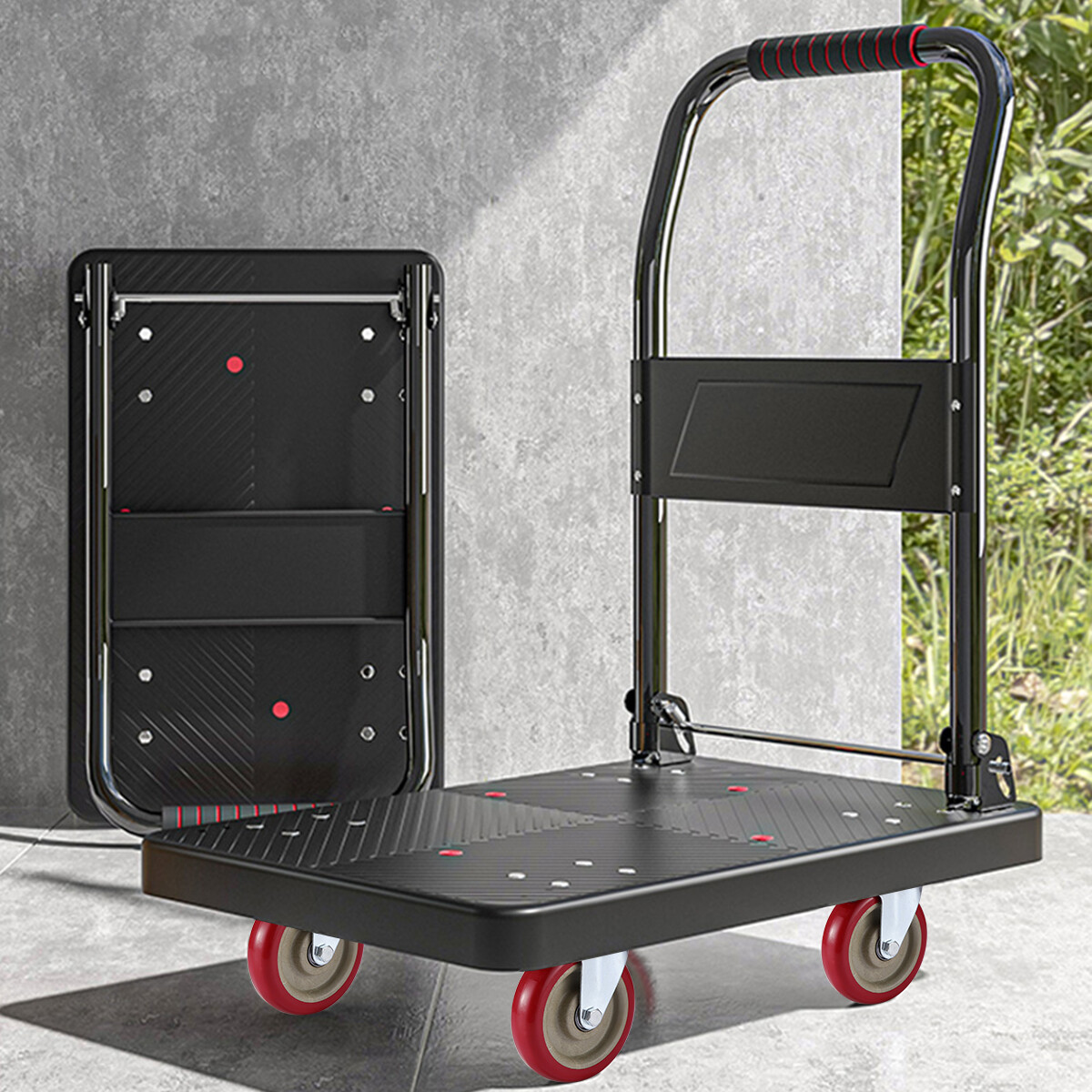 8 Pack Heavy Duty 4'' Caster Wheels Swivel Plate Polyurethane Wheels w/Brake US