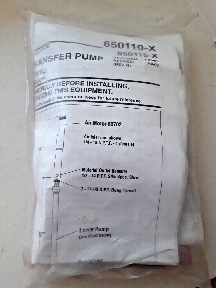 ARO - KIT, TRANSFER PUMP P/N 637029