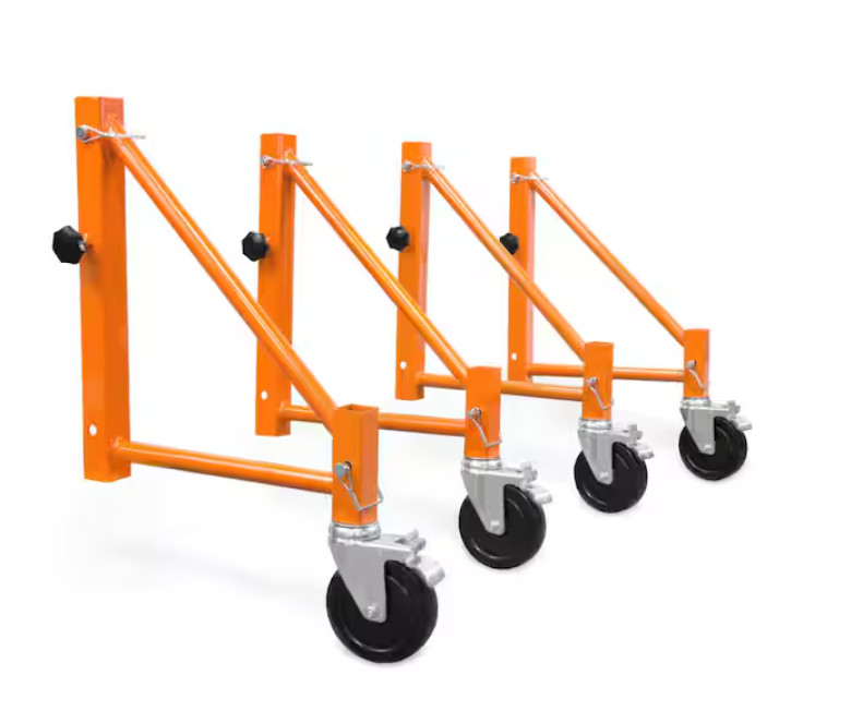 4-Pack Baker Scaffold Outriggers W/ 5 in. Locking Casters Universal Fit