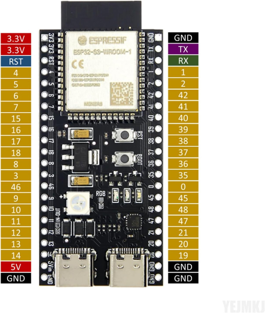2Pcs ESP32 S3 Development Board Esp32-S3-Devkitc-1-N16R8 Wifi + Bluetooth MCU Mo