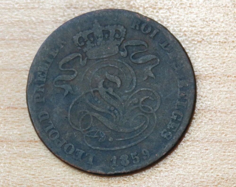 1859 Belgium 2 Centimes Leopold I