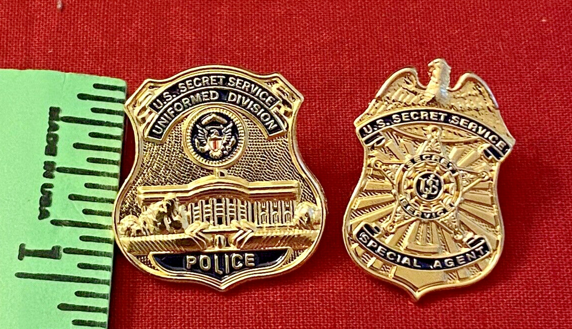 US SECRET SERVICE PINS - USSS SPECIAL AGENT & UD BADGE PINS / LOT OF TWO