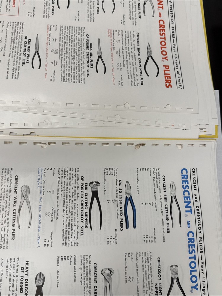 Vintage Crescent Tools Catalog Jamestown NY 🇺🇸 Excellent