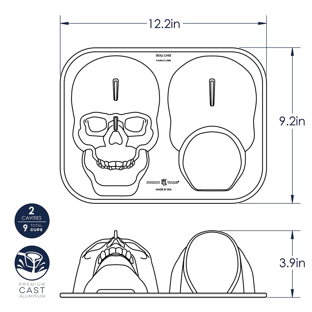Nordic Ware Haunted Skull Cake Pan