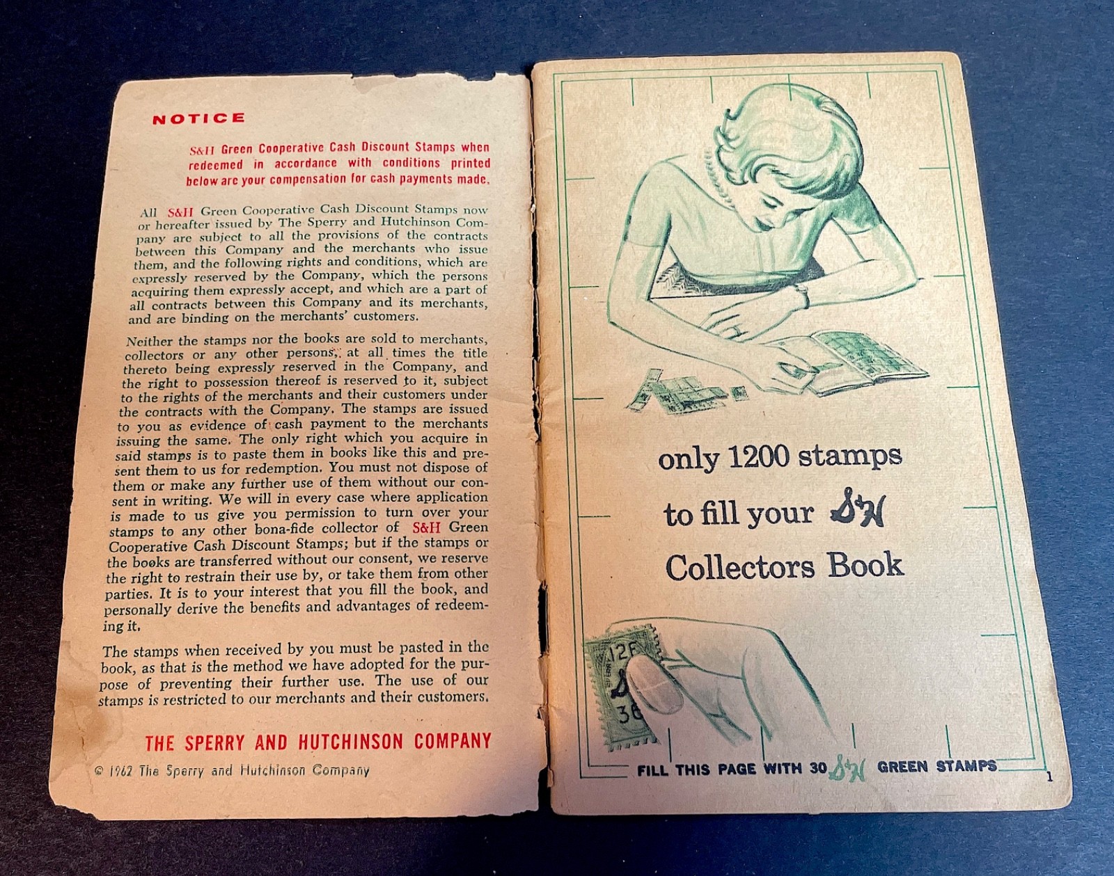 Vintage Lot S & H Green Stamps and 3 Savers Books 1960s