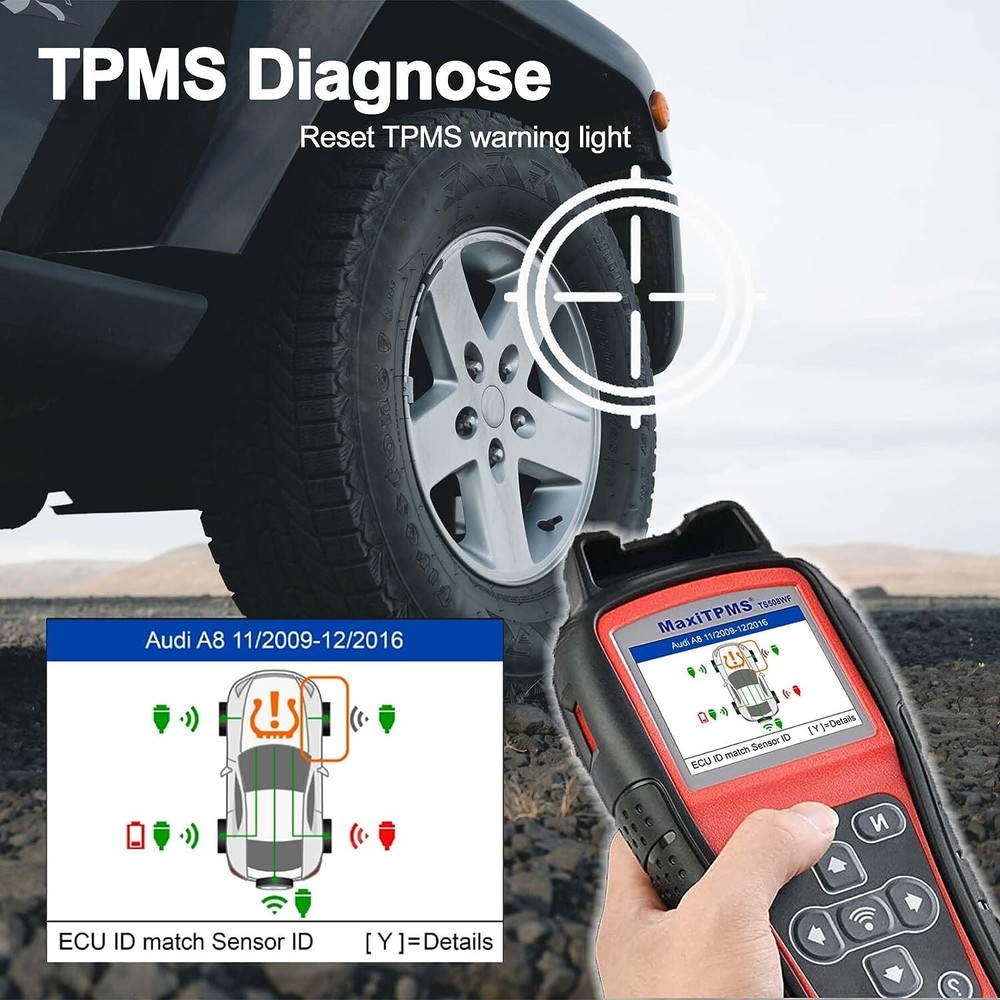 Autel MaxiTPMS TS508WF TPMS Relearn TPMS Sensors Activate Reset Programming Tool