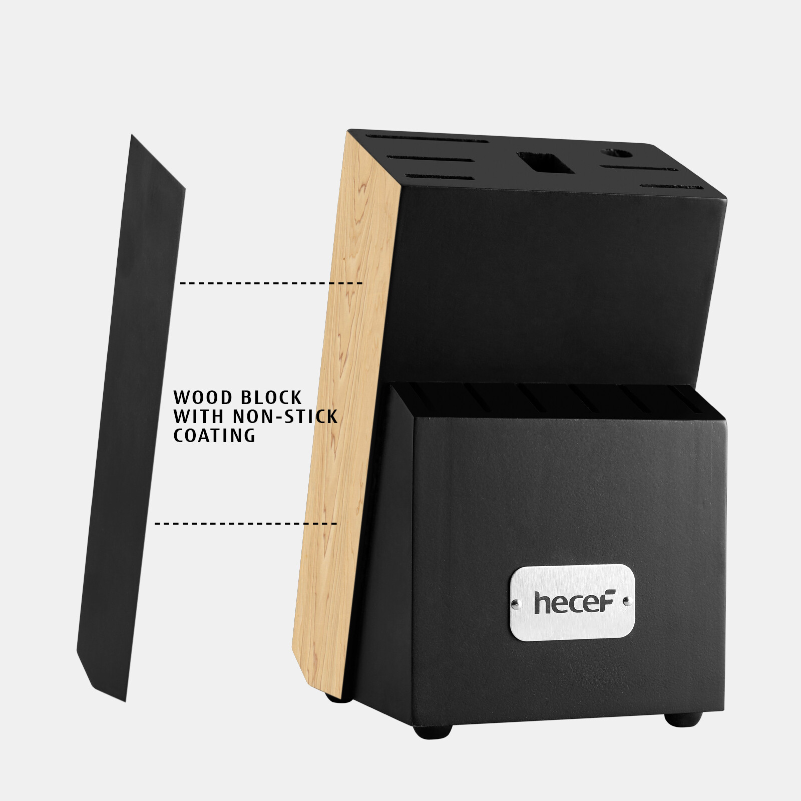 14 PCS Kitchen Knife Block Set High Carbon Stainless Steel Cutlery w/ Sharpener