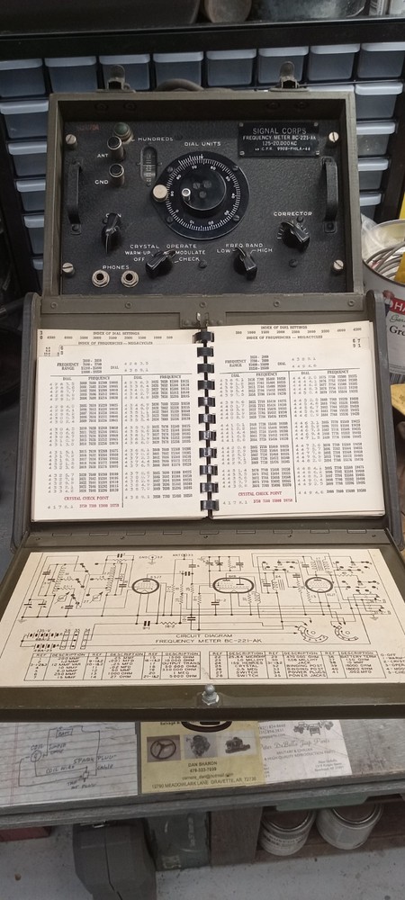 FREQUENCY METER BC - 221 - AC, Dated 1944 Untested MILITARY SURPLUS