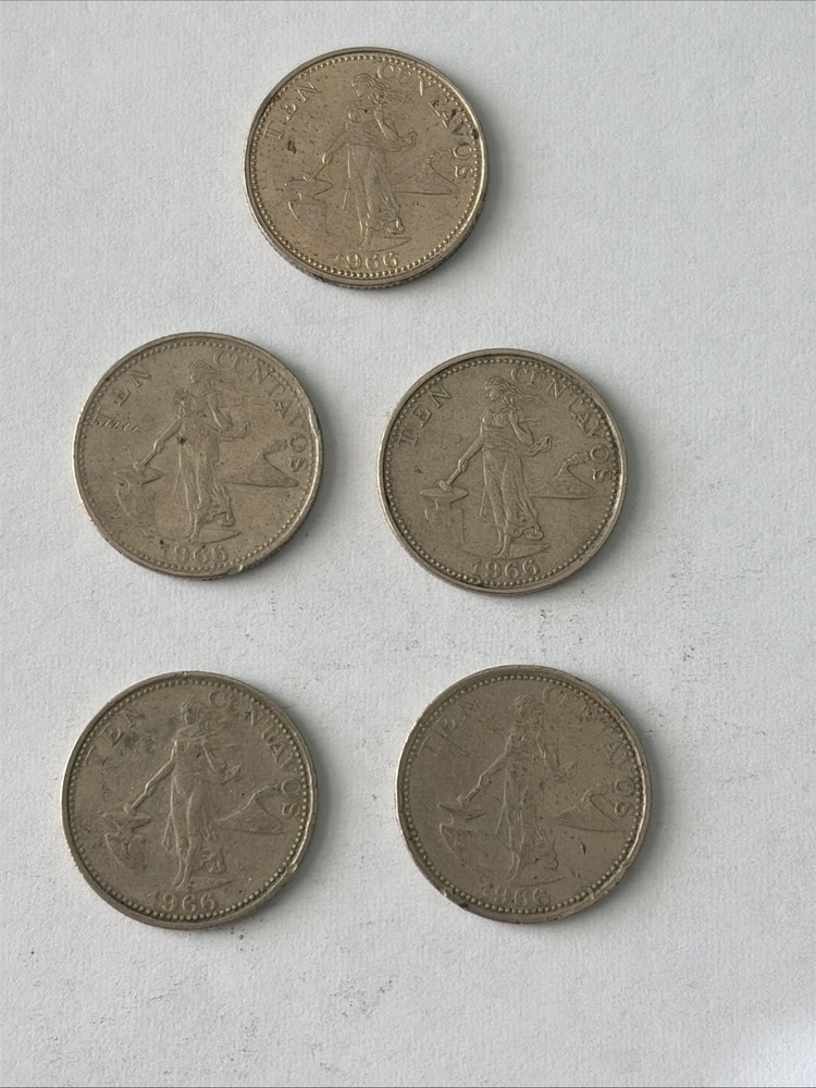 1966 Philippines Coins-10 Centavos-Circulated
