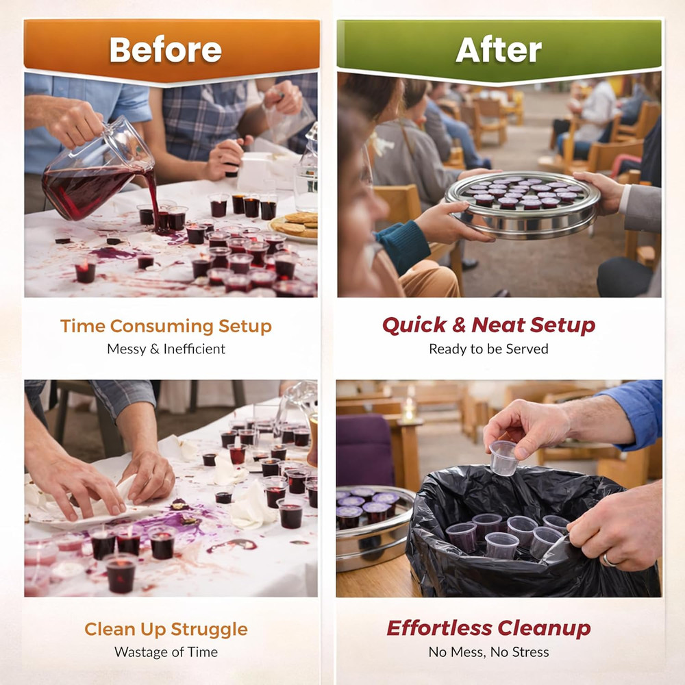 Prefilled Communion Cups with Wafers - 30 Count